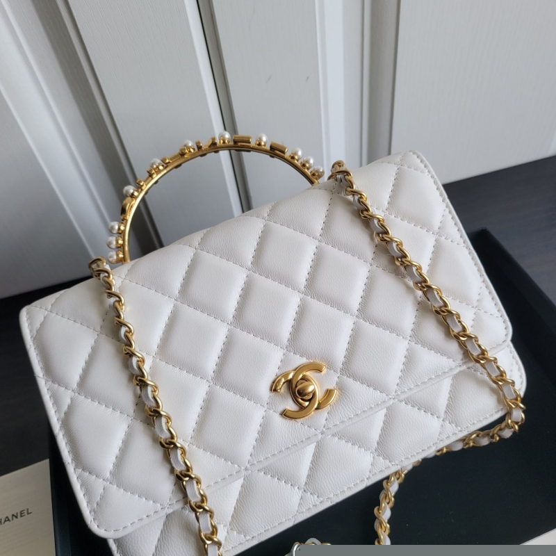 Ch*el top handle bags